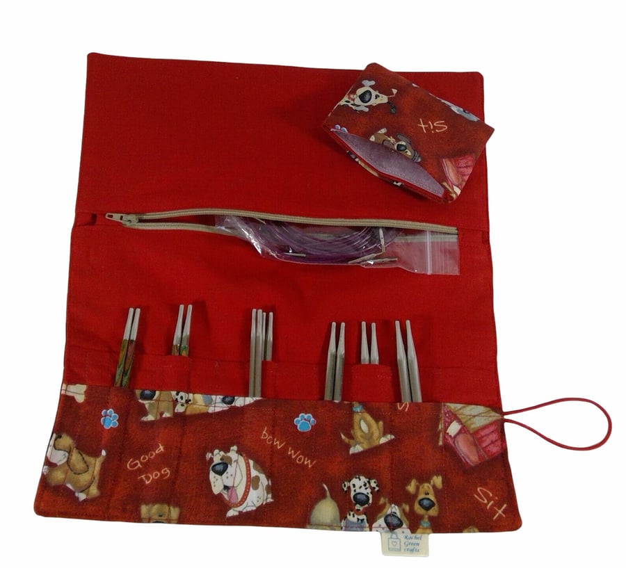 Interchangeable needle case, dogs needle case, needle organiser, addi needle cas