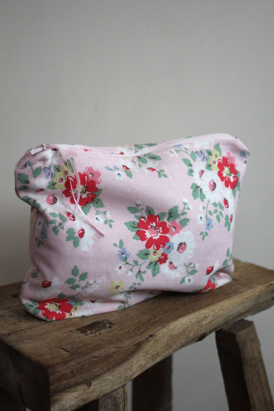 Cath Kidston pink floral zip up pouch - postage inc