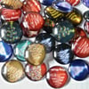 10 Glass Cabochons  20mm assorted Christmas Tree pattern