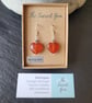 Red agate heart and sterling silver earrings  - Image 6