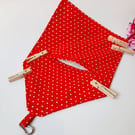 Red polkadot clip on peg bag, free uk delivery. 