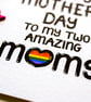 Gay, Lesbian, LGBTQ Mothers Day Card For Two Mums From Son, Daughter - Image 7