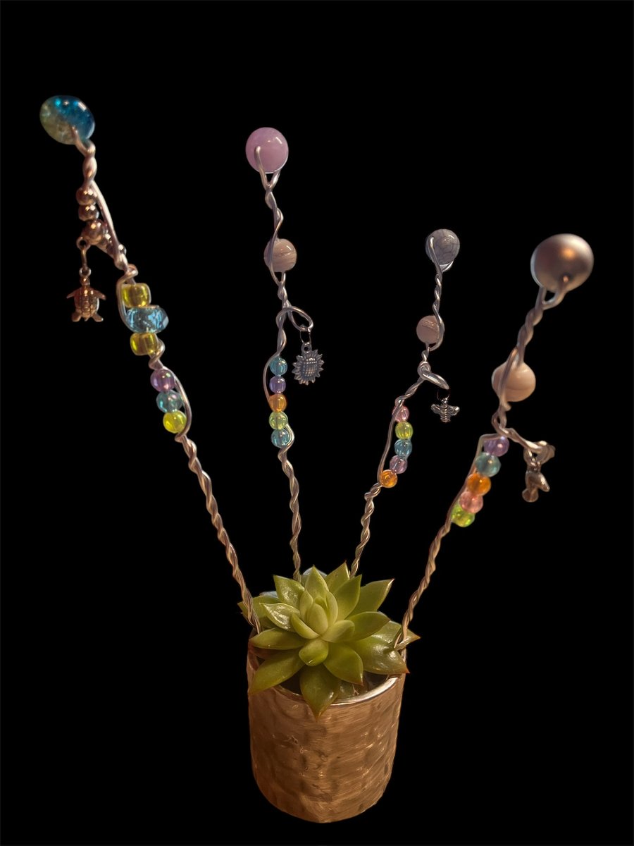 Plant Pot Decoration, Plant Pot Stake, Flower Pot, Flower Pot Wand, Fairy Wand