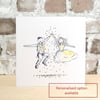 Wedding Card Jump Blonde  -  Personalised option available