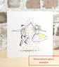 Wedding Card Jump Blonde  -  Personalised name option available - Image 1