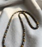Handmade Tiger Eye & Hematite Necklace 27" – Natural Gemstone Necklace – Slip-On