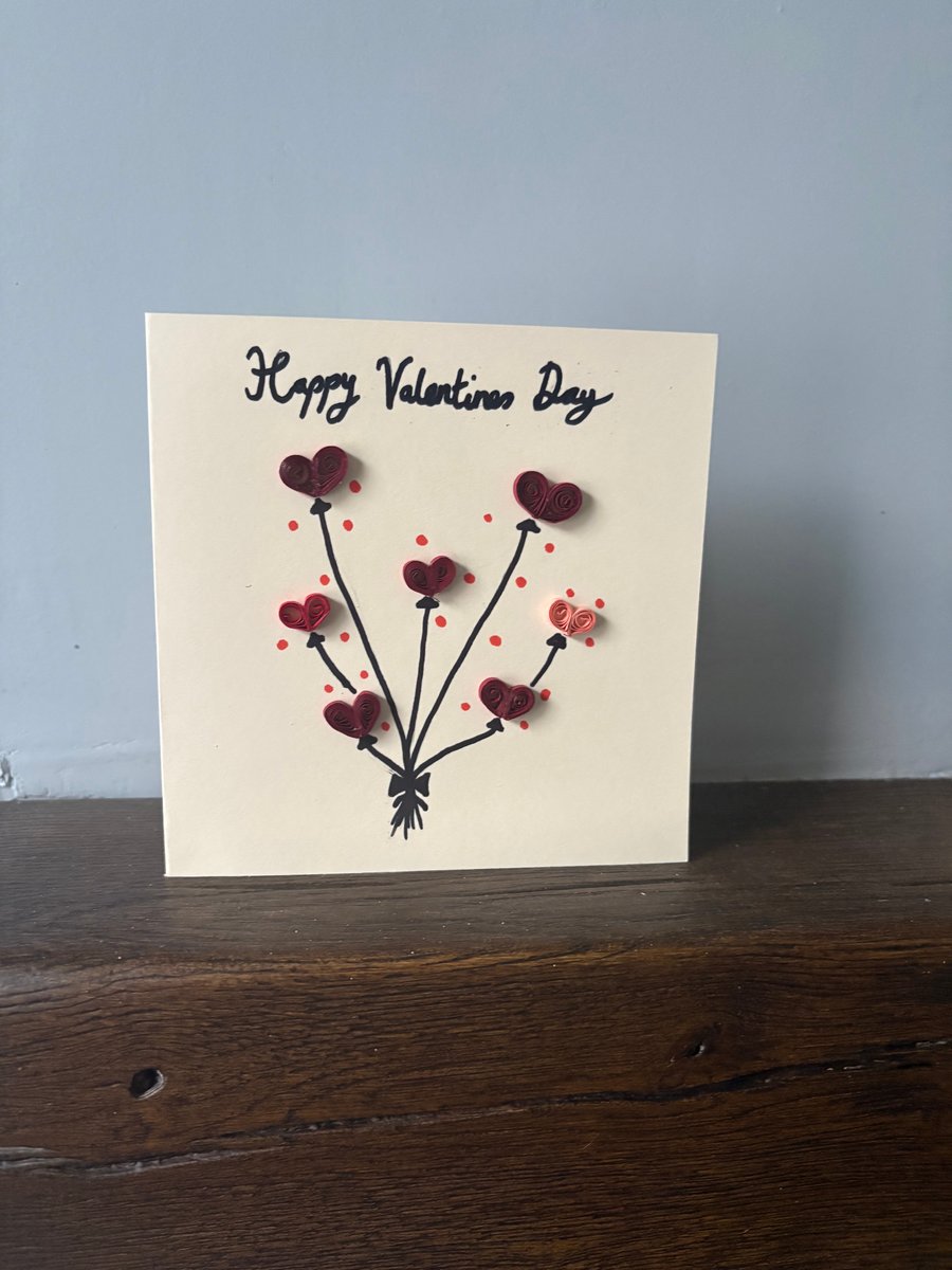 Paper quilled handmade Valentine's Day cards