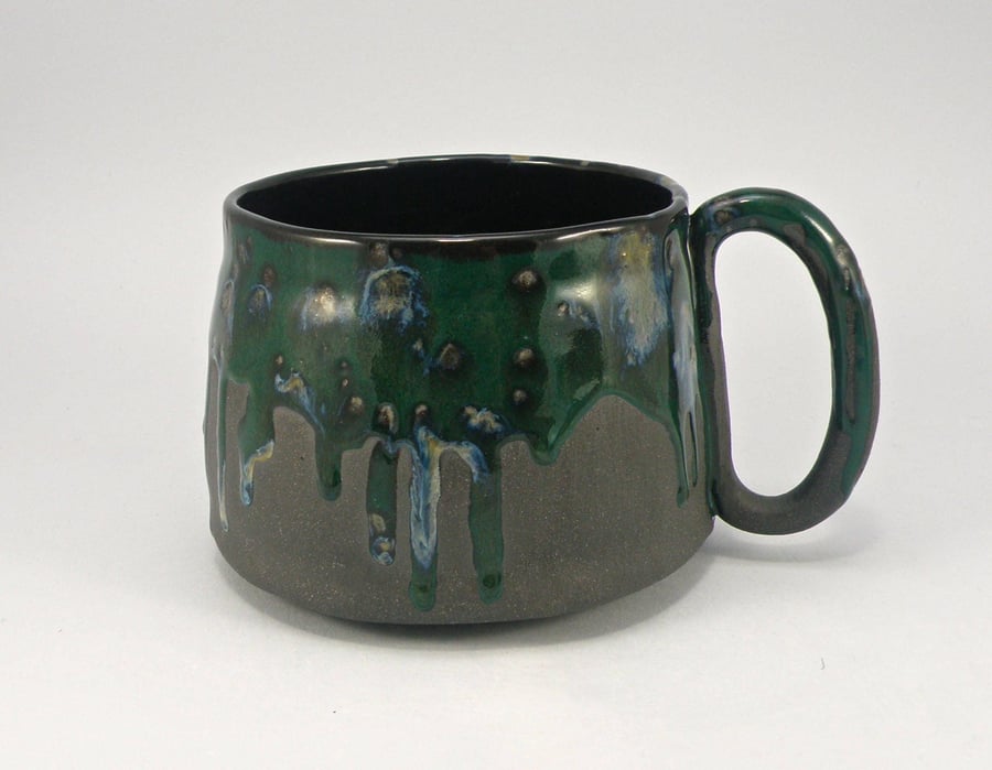 huge mug 28 oz mug Black Porcelain tea mug beer mug food safe lead free Glaze 