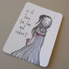 victorian zombie lady - aceo