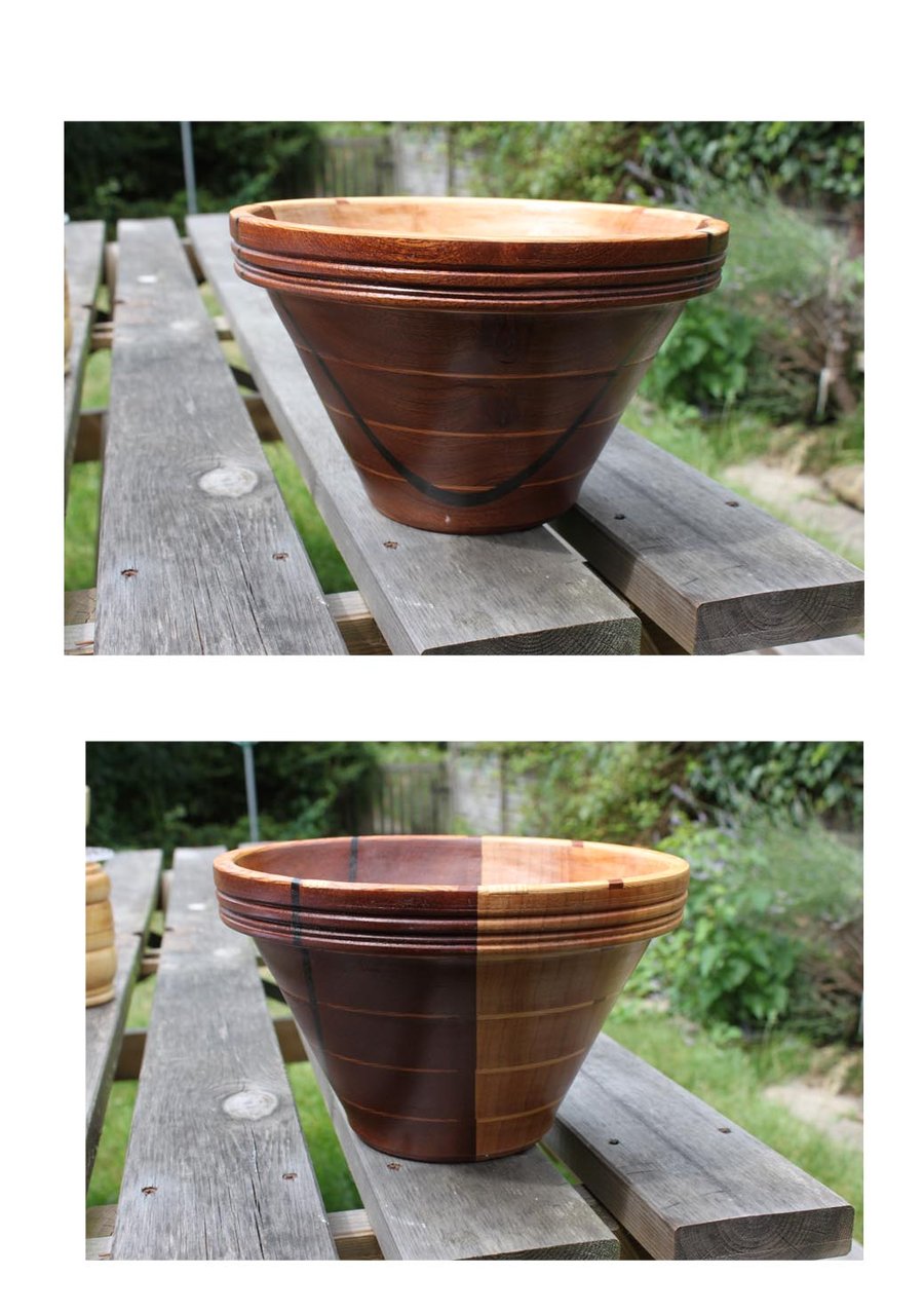 Wooden Bowl with Lovely colours.