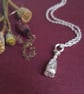 Poppy Necklace, Sterling Silver Cast Poppy Seed Pod, Flower Jewellery - Image 1
