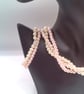 Pink and Cream 3 Strand Pearl Jewellery Set, Ladies Jewellery Set - Image 7