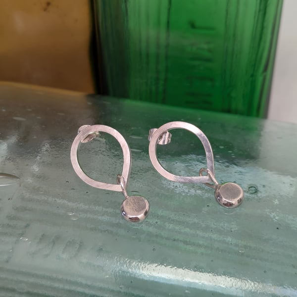 Sterling silver raindrop earrings 