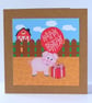 Farm Birthday Card with Pig