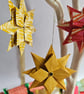 Two Origami Christmas Stars: Hanging Decorations (Ochre Yellow) - Image 2