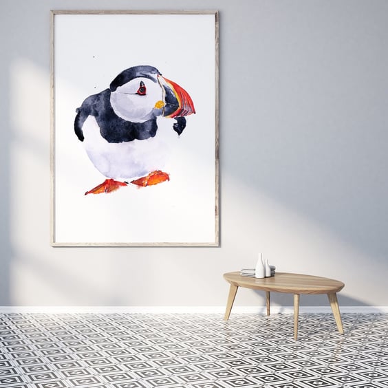 Signed Limited Edition Puffin Watercolour Art Print
