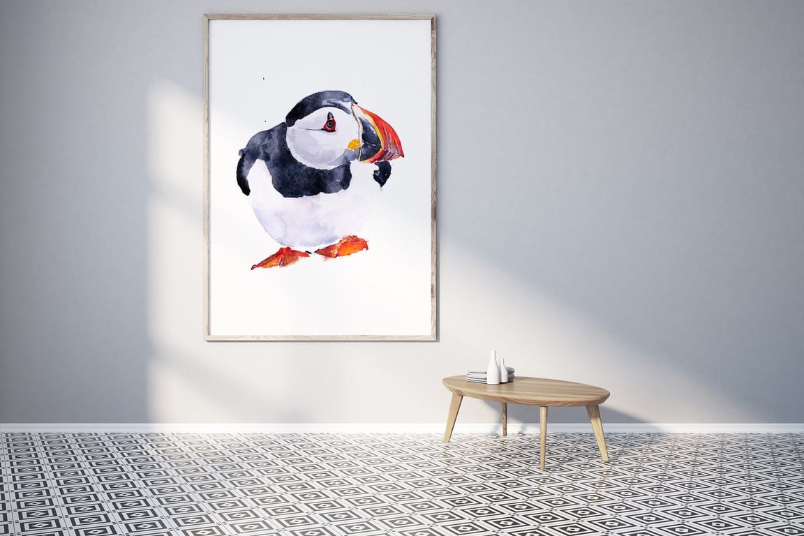 Signed Limited Edition Puffin Watercolour Art Print