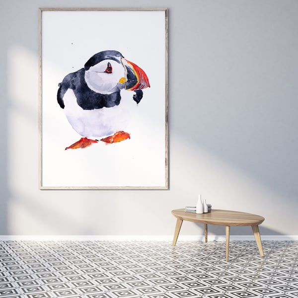 Signed Limited Edition Puffin Watercolour Art Print