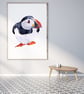 Signed Limited Edition Puffin Watercolour Art Print
