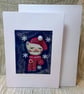 Festive Cat Christmas  Card - Image 1