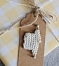 Cream Gift Tag with Tiny Knitted Jumper, gifts for NEW BABIES or KNITTERS - Image 5