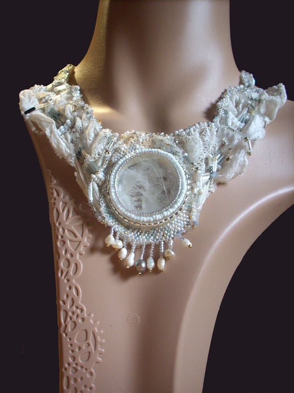 Lace and Crystal Necklace