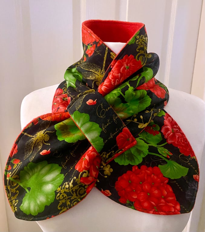 Neck warmer Scarf - neck gaiter - cowl - snood - Fleece Lined - Adult size 