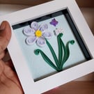 Daisy Quilled Paper Flower Frame