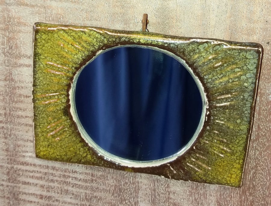 ceramic oblong wall mirror