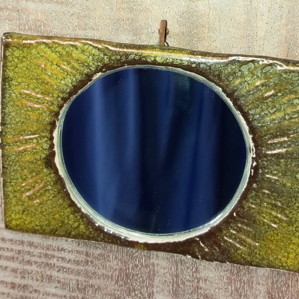 ceramic oblong wall mirror