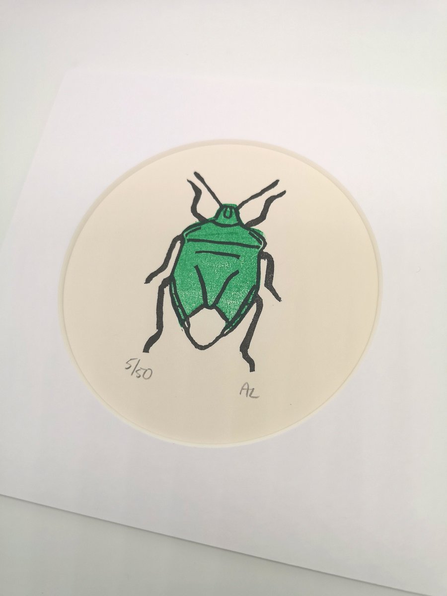 Hand Printed Shieldbug Art Print