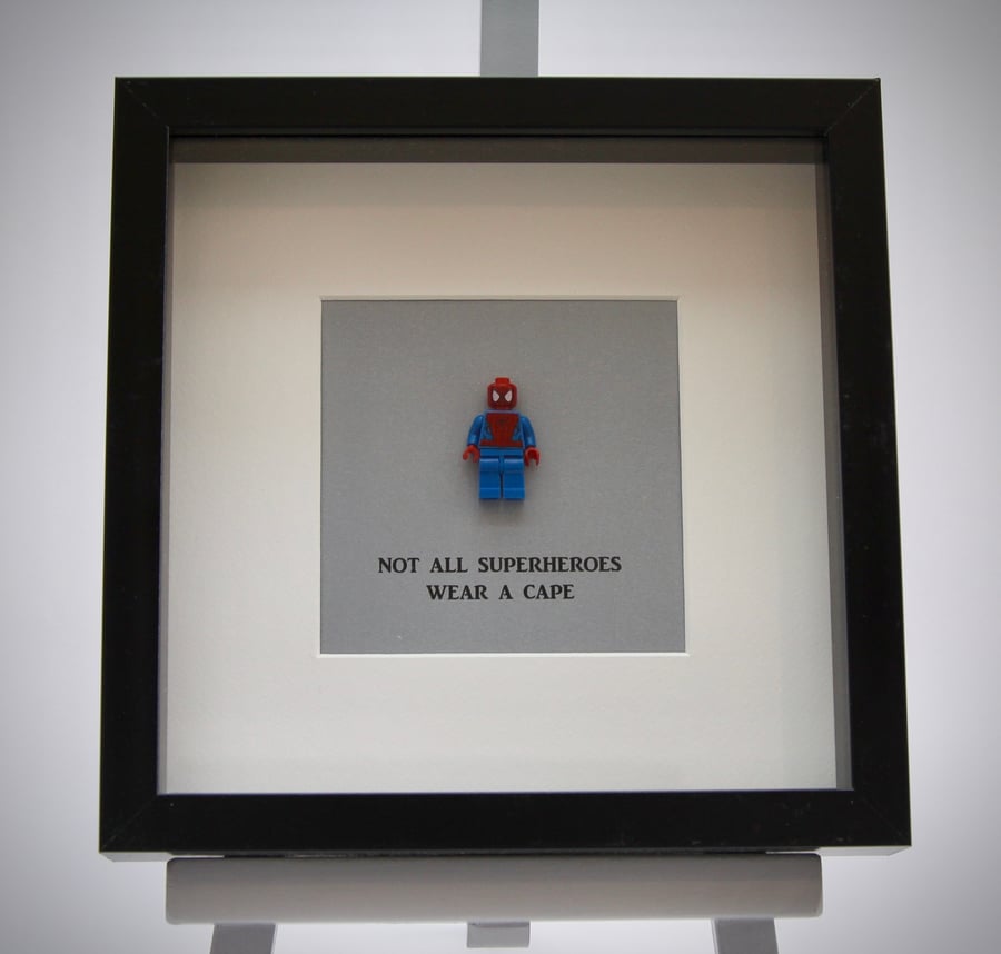 Spiderman mini Figure framed picture 