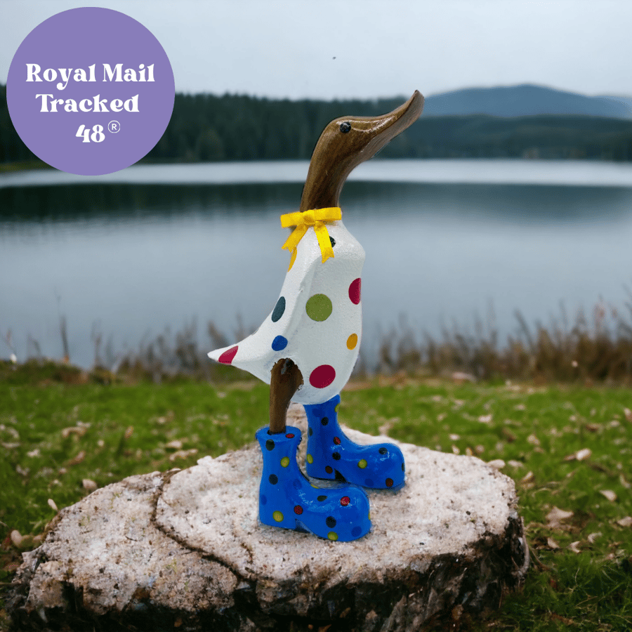Wooden Duck in wellies Emma Bridgewater Inspir Folksy