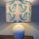 Scandi Birds Design Drum Lampshade 30cm Diameter