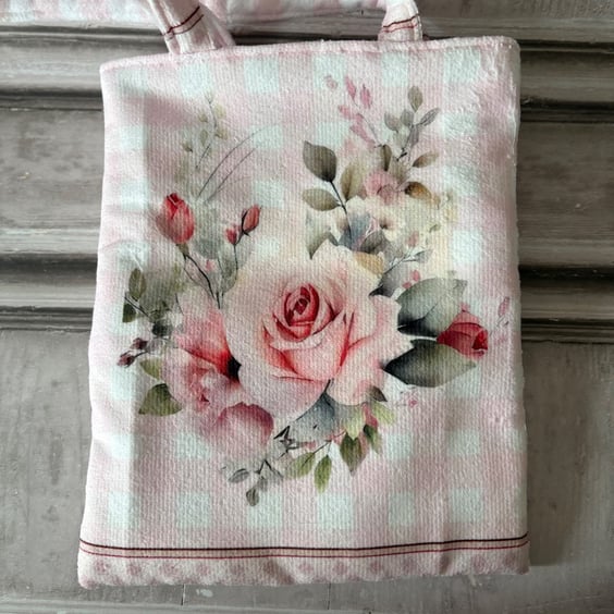 Shoulder Bag - Tea Towel, Roses bag -  PB5 0025