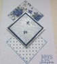  CHRISTMAS CARDS,( pack of 4, large ) Poinsettias . Blue and Silver. - Image 3