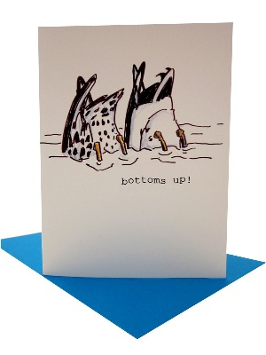 bottoms up birthday card
