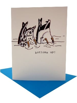 bottoms up birthday card
