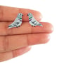 Pigeon Stud Earrings - Handmade - Image 1