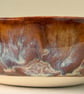 Handmade ceramic bowl, shallow brown stoneware bowl - Image 6