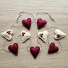 Rustic Felt Heart Garland 