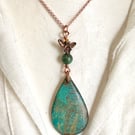 Bee and Dragonfly Mixed Media Pendant