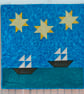 Sail Away - Lap, baby quilt or wall hanging with stars and sailboats - Image 10