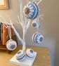 Crochet Christmas Baubles Set of 6 - Pastel Colours - Tree Decorations - Image 6