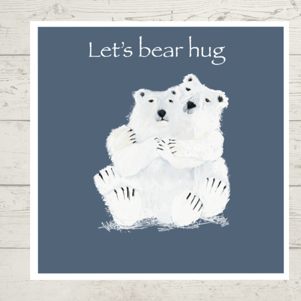 Bear Hug Anniversary Card