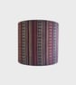 Handmade Aztec Style Red and Orange Striped Bohemian Fabric Lampshade - Image 1