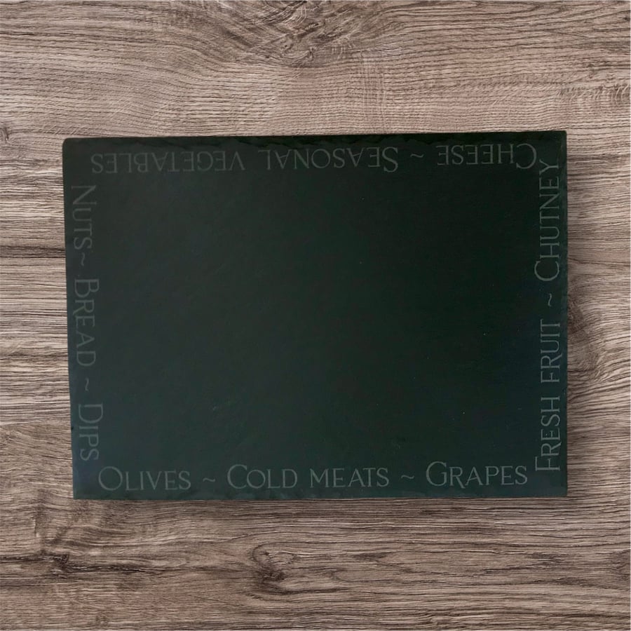 Slate charcuterie serving board