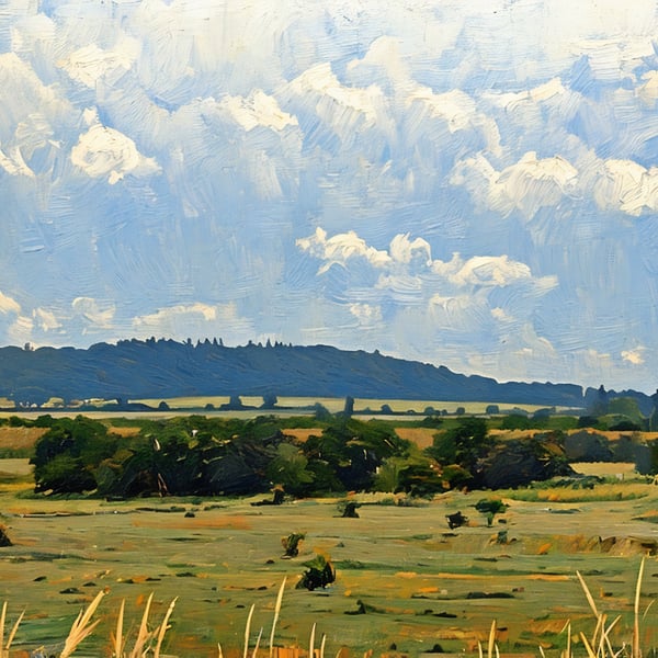 Snettisham Beach View Looking Inland  A5 Greeting Card 