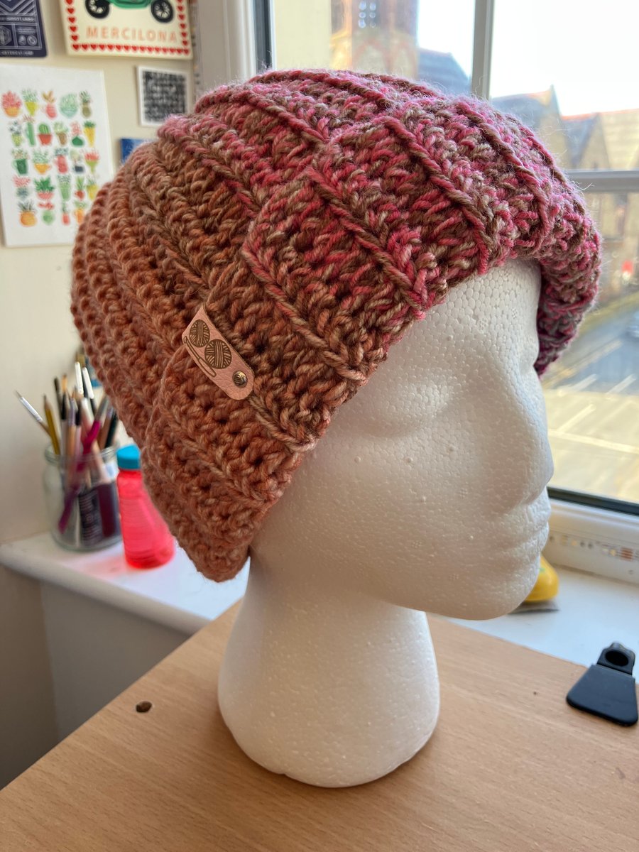 "Flower Hedge" Crochet Beanie with Optional Pom-pom