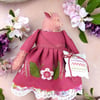 Summer Seconds Raspberry, A Embroidered Mohair Mouse